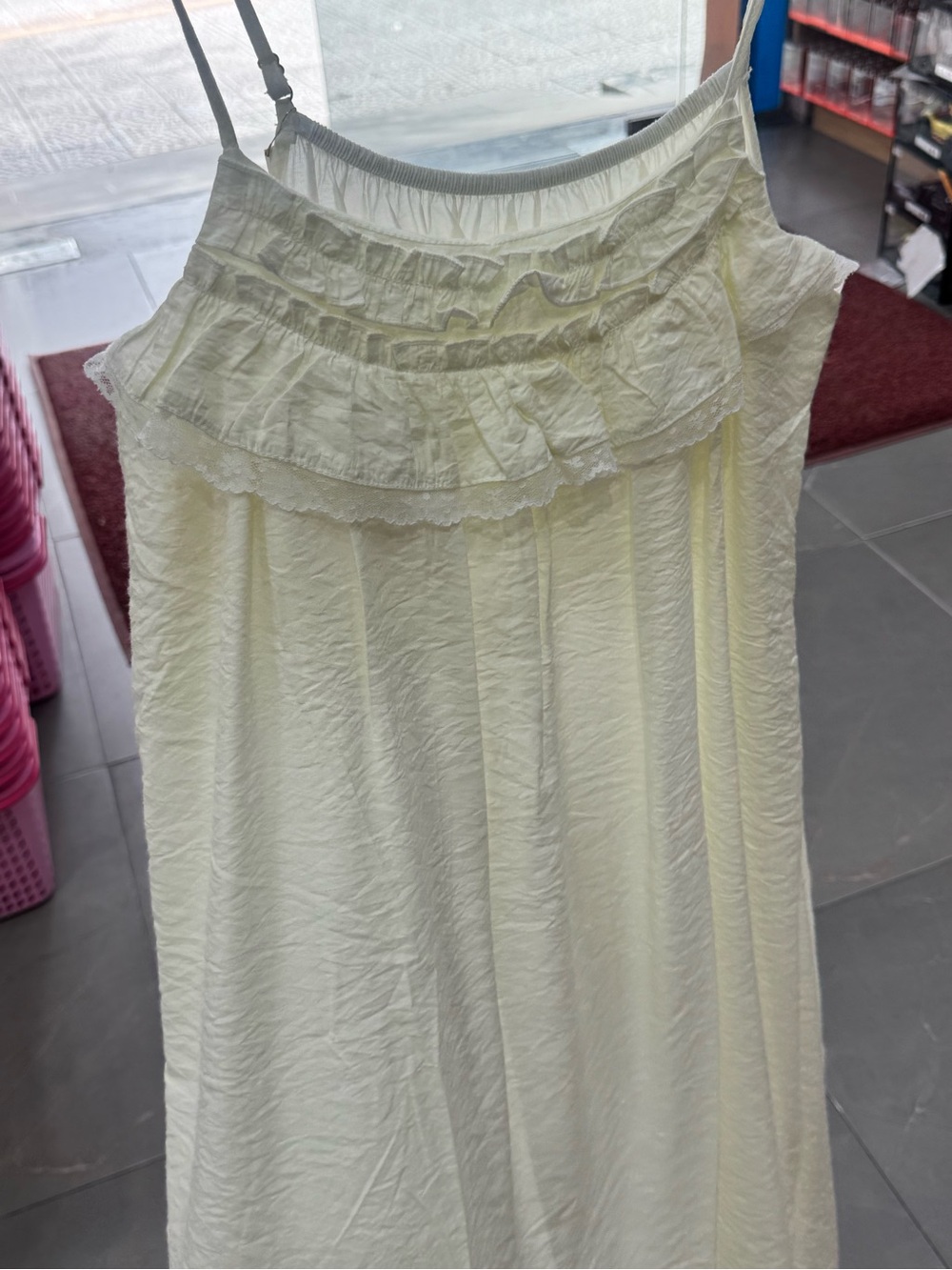 Women’s Cream Ruffled Maxi Skirt